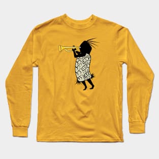 Cute Musician Playing Trumpet Long Sleeve T-Shirt